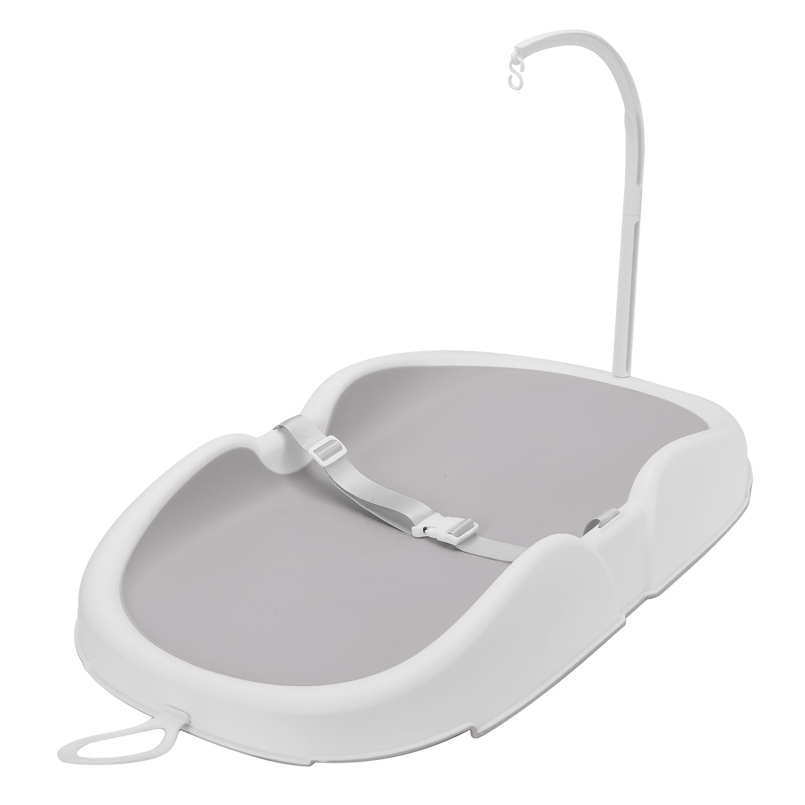 Sxhlseller Fasciatoio Portatile |Stazione Multifunzionale per il Bagnetto e il dei Pannolini dei Neonati, Fasciatoio in Plastica Salvaspazio per la Cura dei Neonati Beige (Bianco grigio)