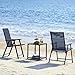 Yaheetech 2er Set Gartenstühle, Hochlehner Klappstühle Terrassenstühle mit Rückenlehne & Armlehnen, Klappbare Outdoor-Stühle Essstühle bis 150 kg Belastbar Marineblau