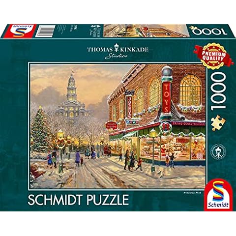Schmidt Spiele- Thomas Kinkade - Puzzle de Navidad de 1000 Piezas Cover