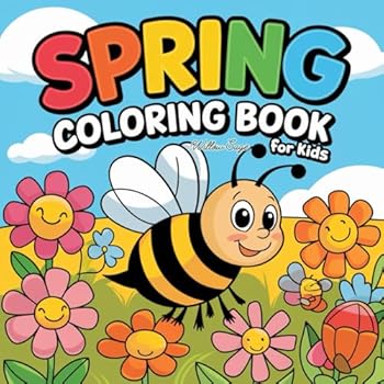 Spring: Colouring Book for Kids