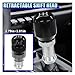 DUSCOKE Universal Aluminum Alloy 5 Speed Manual Gear Shift Knob – Automotive Adjustable Stick Shift Handle with 3 Threaded Adapters, Car Gearbox Shift Knob for Most Vehicles (Black)