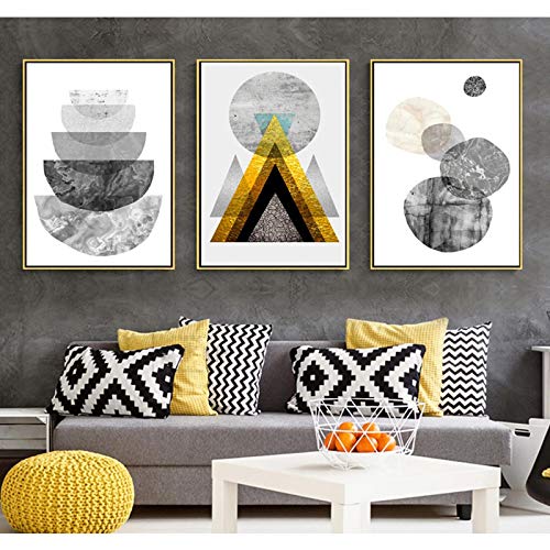 Toile peinture abstraite haut de gamme style nordique moderne 60x90cm