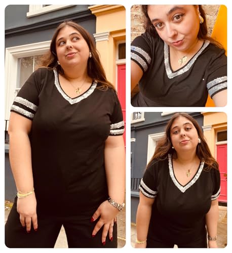 RITERA Plus Size Tops for Women Short Sleeve T Shirt Casual Summer V Neck Tunics Tees XL-6XL2