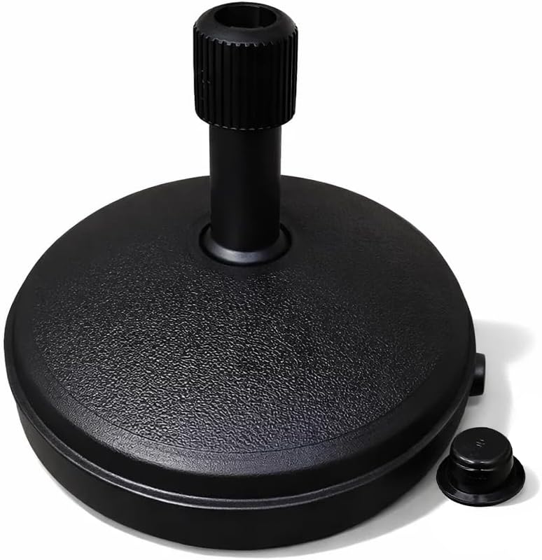 Karrma Ltd. Parasol Base | Garden Umbrella Stand Holder Round | 7L Plastic Water Filled Perfect for Outdoor Decor Garden Patio (Black)