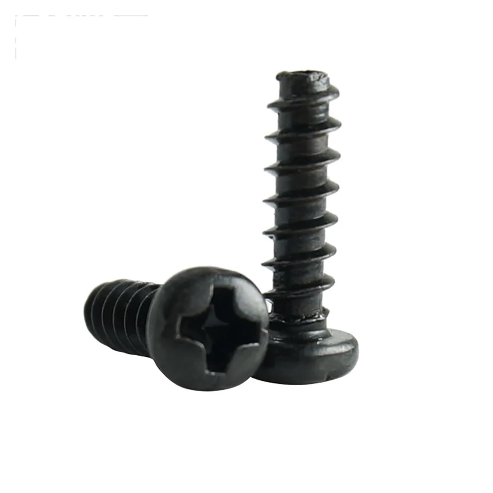 Tornillos Tornillos autorroscantes Tornillo de Ace 100 Tornillos autorroscantes de Cabeza Plana con Ranura en Mini M2.6 de Acero al Carbono Negro(M2.6 x100pcs*6mm)