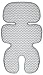 Manito Clean Basic 3D Mesh Seat Pad/Cushion/Liner for Stroller and Car Seat (Zigzag Grey)