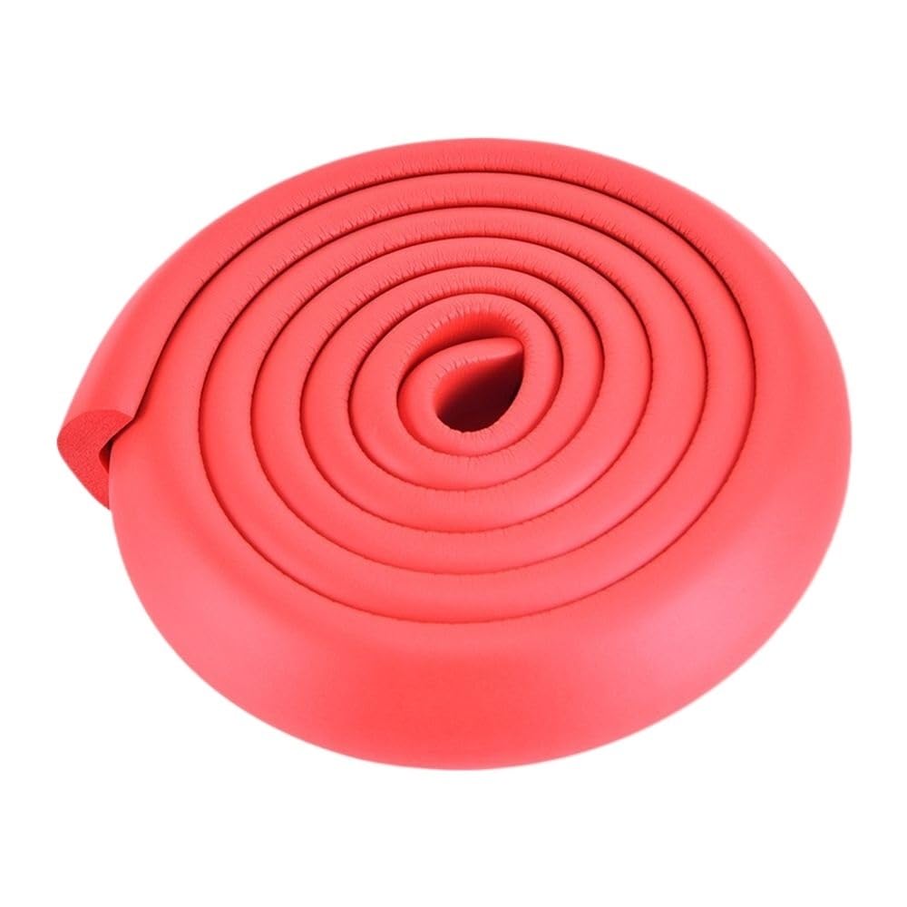 1pc 2M Children Desk Soft Foam Sponge Safety Edge Protection Table Guard Strip Anticollision Corner Protector(Red)