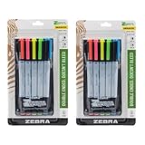 Zebra Zebrite Double-Ended Highlighter, Chisel and Fine Point, Assorted Colors, 5-Count 2 PACK ...
