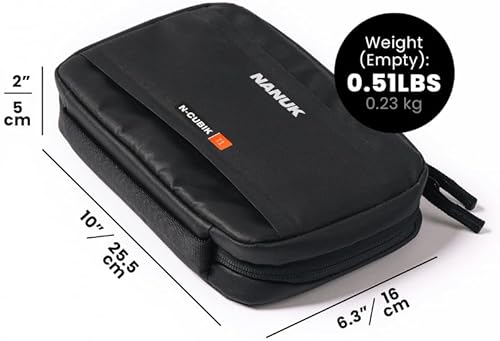 Miniatura 3 de NANUK N-CUBIK T1 - Bolsa organizadora de viaje de lados suaves para electrónica, cables, fotografía, teléfonos, cables, auriculares y más