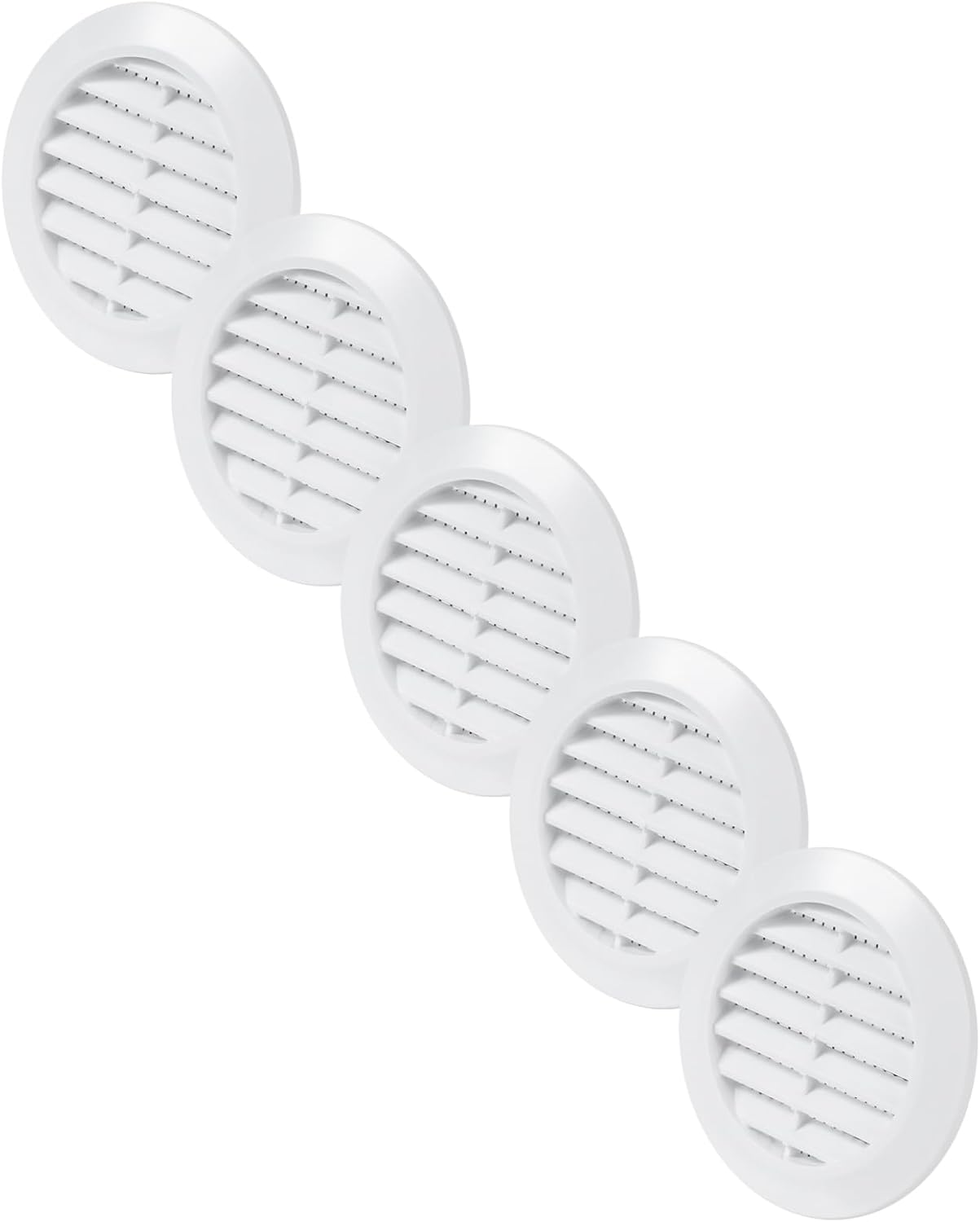 Vent Systems 60 mm / 2.36" Inch - Pack of 5 White Door Air Register ...
