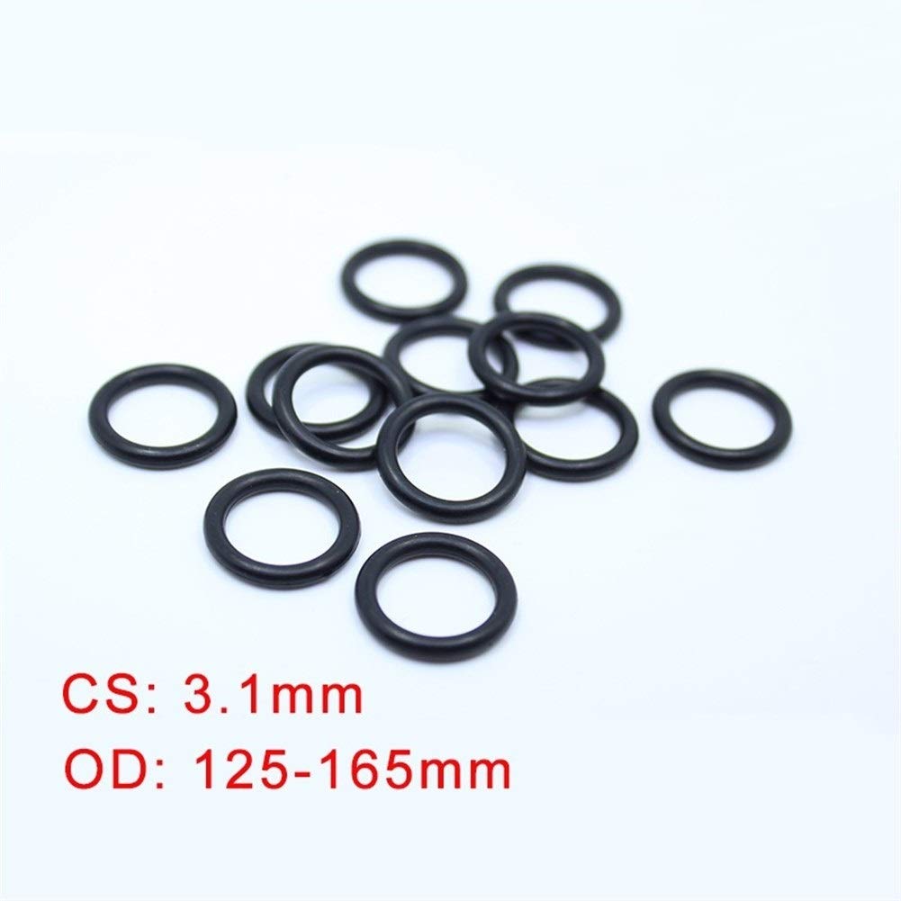 Juntas tóricas CS3.1mm NBR Caucho 20pcs O Anillo OD 125/130 / 135/140/145/150/155/160 / 165x3.1mm ORing nitrilo Junta de estanqueidad Espesor ORing 3.1mm JIYAMI´EN EL (Size : OD160x3.1mm)