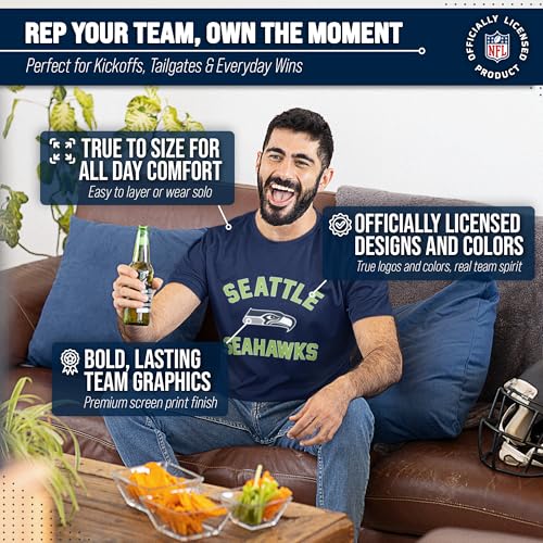 Image of NFL Gameday Cotton Blend T-Shirt for Men and Women - Licensed