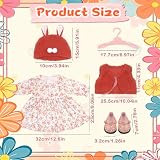 30-45 cm ubranka dla lalek + pomarańczowe buty z cekinami