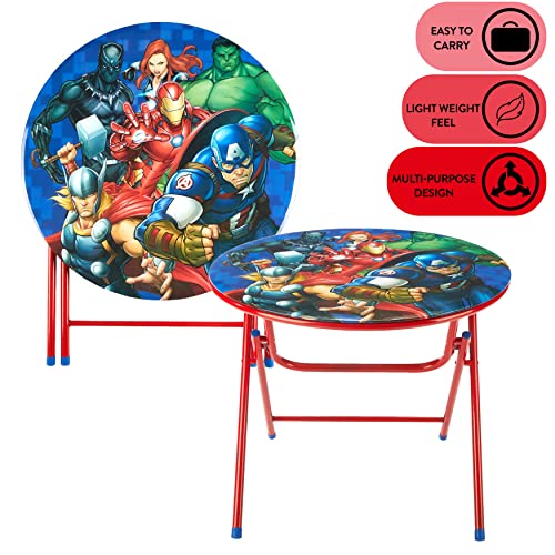 Image of Marvel Avengers 3 Piece Foldable Round Table and Chair Set, Ages 3+