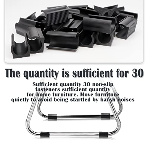 30Pcs Floor Glides,Plastic Chair Leg Protectors Non-Slip Furniture 19mm by LCJAOF - Used condition - Image 6