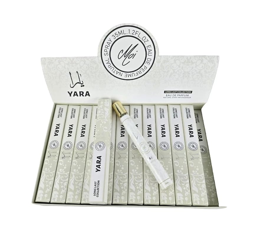 Arabic Perfume Collection 35ml Spray | Yara, Amearat, Qahwa, Khamrah, Amethyst, Sublime Long-Lasting Fragrance for Men & Women (Yara White)