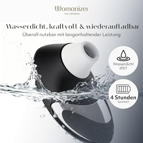 Womanizer W500 Klitoris-Vibrator Erwachsenen-Spielzeug | Vibrierender Klitorisstimulator mit 12 Saugstufen | Wasserdichter Klit-Sauger | Saugende Erwachsenen-Sexspielzeuge für Frauen | Chrom
