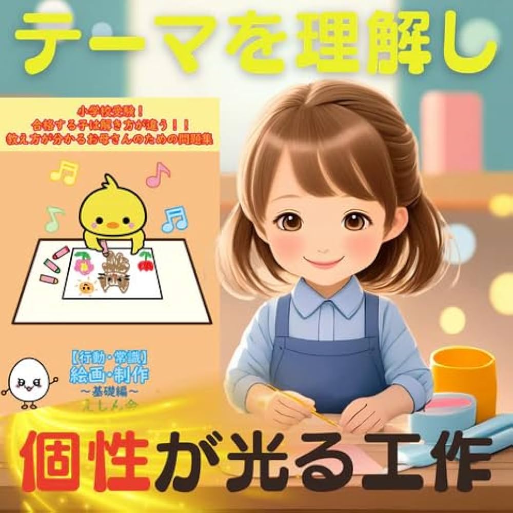 小学校受験対策教材3冊セット（運動・絵画・制作） 小学校受験】教え方解説付き!『想像絵画』教科書と問題集(対象