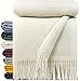 Produktbild STTS International Wolldecke 100% Schurwolle Wohndecke in versch. Farben 140 x 200 cm Tagesdecke Schurwolldecke Woll-Plaid Tirol (Cremeweiß/Elfenbein (Doubleface), 140 x 200 cm)