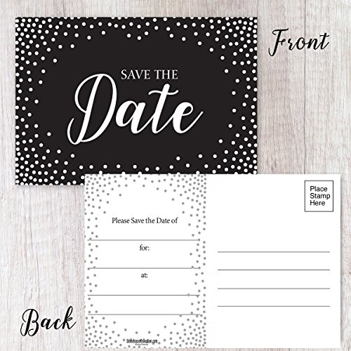 Image of Stonehouse Collection | 40 Save The Date Postcards - 4 inch x 6 inch Postcards - Wedding, Baby Shower, Birthdays, Celebration Announcements (Dots)