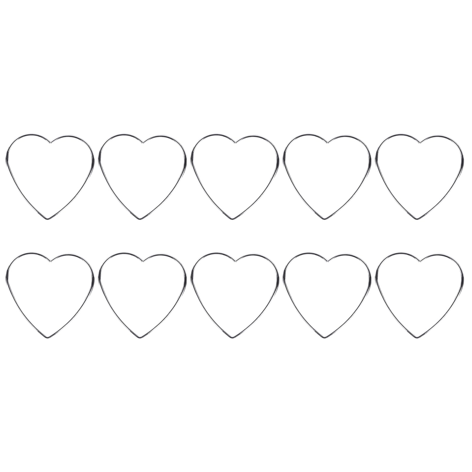 Of 10 Heart Shaped Welded Metal Hoops for Dream Catchers and Dreamcatchers Hoops Craft Materials