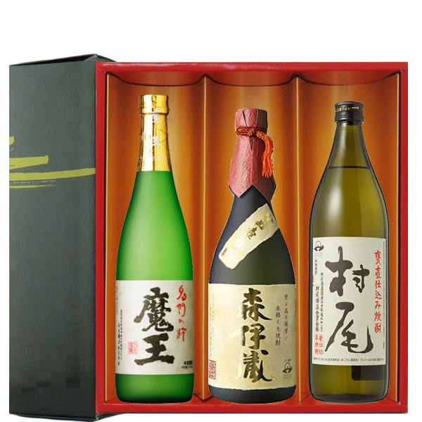 焼酎 3M 森伊蔵 村尾 魔王 なかむら　　1800ml 6本セット Amazon.co.jp: [焼酎 ギフトセット] 芋焼酎の最高峰3Mセット！森伊蔵