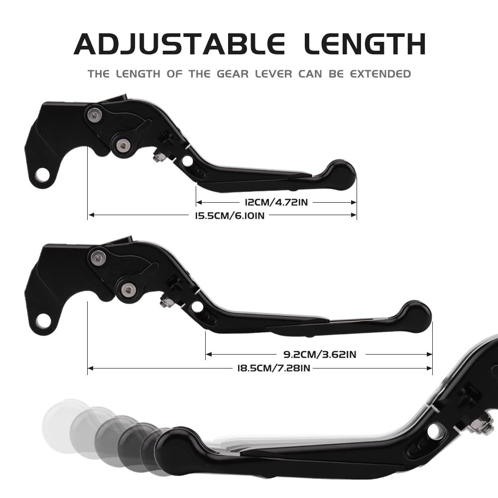 PONNYC Palancas Embrague Freno Motocicleta Para Y&amaha FZ6 FZ6-N FZ6-S 2004-2010 FZ1 Para Fazer 2006-2015 FZ6-R 2009-2015 FZ8 2011-2015 Moto Embrague Maneta Freno (Color : 5)