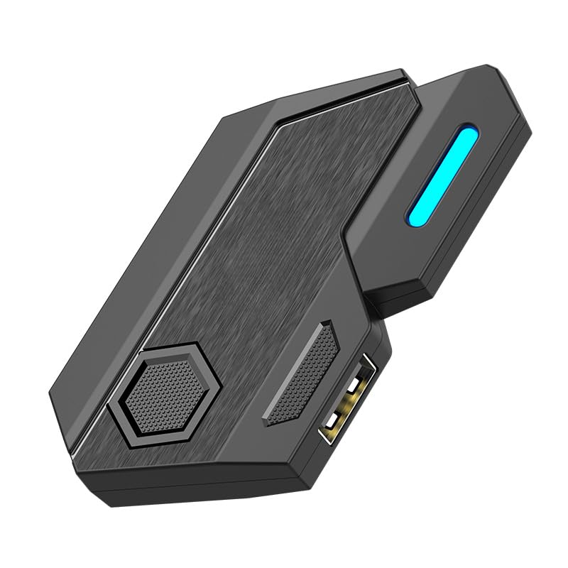 Image of 5 in 1 Mobile Game Combo Pack Pro with RGB Mini Gaming Keyboard & Mouse with Side Button, Gaming Adapter with Mobile Game Converter for Android (Wireless (APP Require))