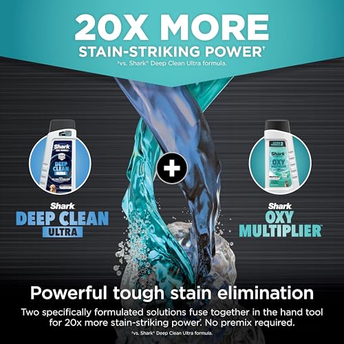 Image of Shark Deep Clean Ultra Formula with Stain Guardian for Shark Upright and Portable Carpet Cleaners, Formulated for Carpets, Upholstery & Area Rugs, Tackles Tough Pet Messes and Odors, 48oz, EXCMU48