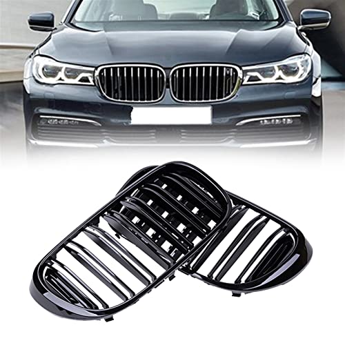 Grille de calandre avant pour BMW Série 7 G11 G12 2015-2019 de remplacement double ligne noir matt