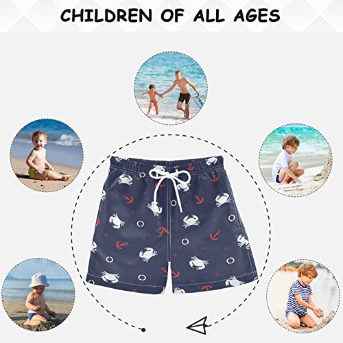 visesunny Boys Swim Trunks Toddler Swim Shorts Nautical Crab Little Boys Bathing Suit Swimsuit Toddler Boy Swimwear4