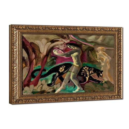 Décoration murale de bureau avec la toile léopard noir Helen West Heller chic et moderne