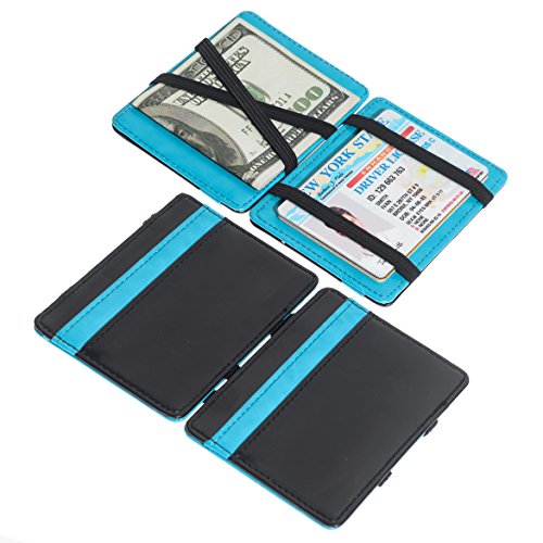 Image of Men's Fashion Magic Money Clip Leather Minimalistic Slim Wallet