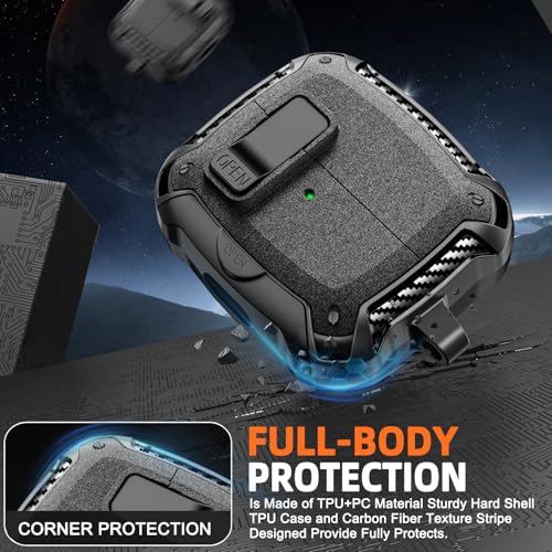 Image of Compatible with Samsung Galaxy Buds3 FE (2025) / Buds3 Pro (2024) / Buds 3 Case (2024) with Phone Stand, Compatible with MagSafe, with Secure Lock Clip Design & Cleaning kit