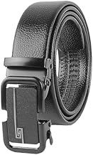ZEVORA Men's Casual,Formal Leather Auto Lock Buckle Belt