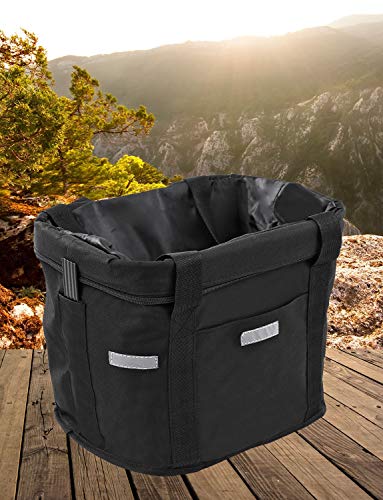 Festnight Cesta de bicicleta dianteira removível impermeável bicicleta guiador cesta Pet transportad