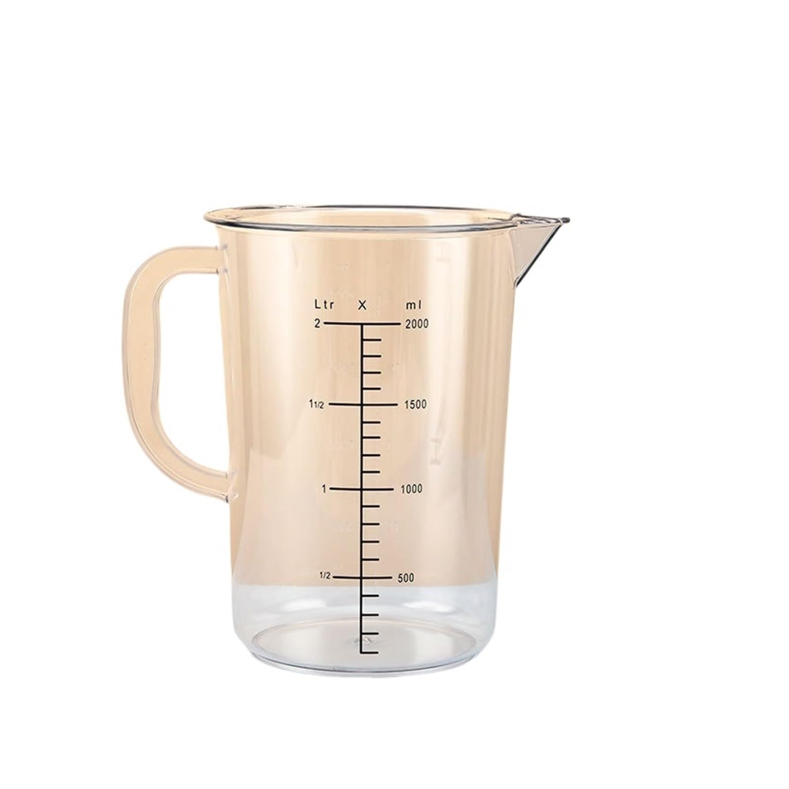 Messbecher 3PCS Verdickter Kunststoff Messbecher Doppelseitige Skala Mit Griff Milch Tee Kuchen Küche Backen(2000ml)