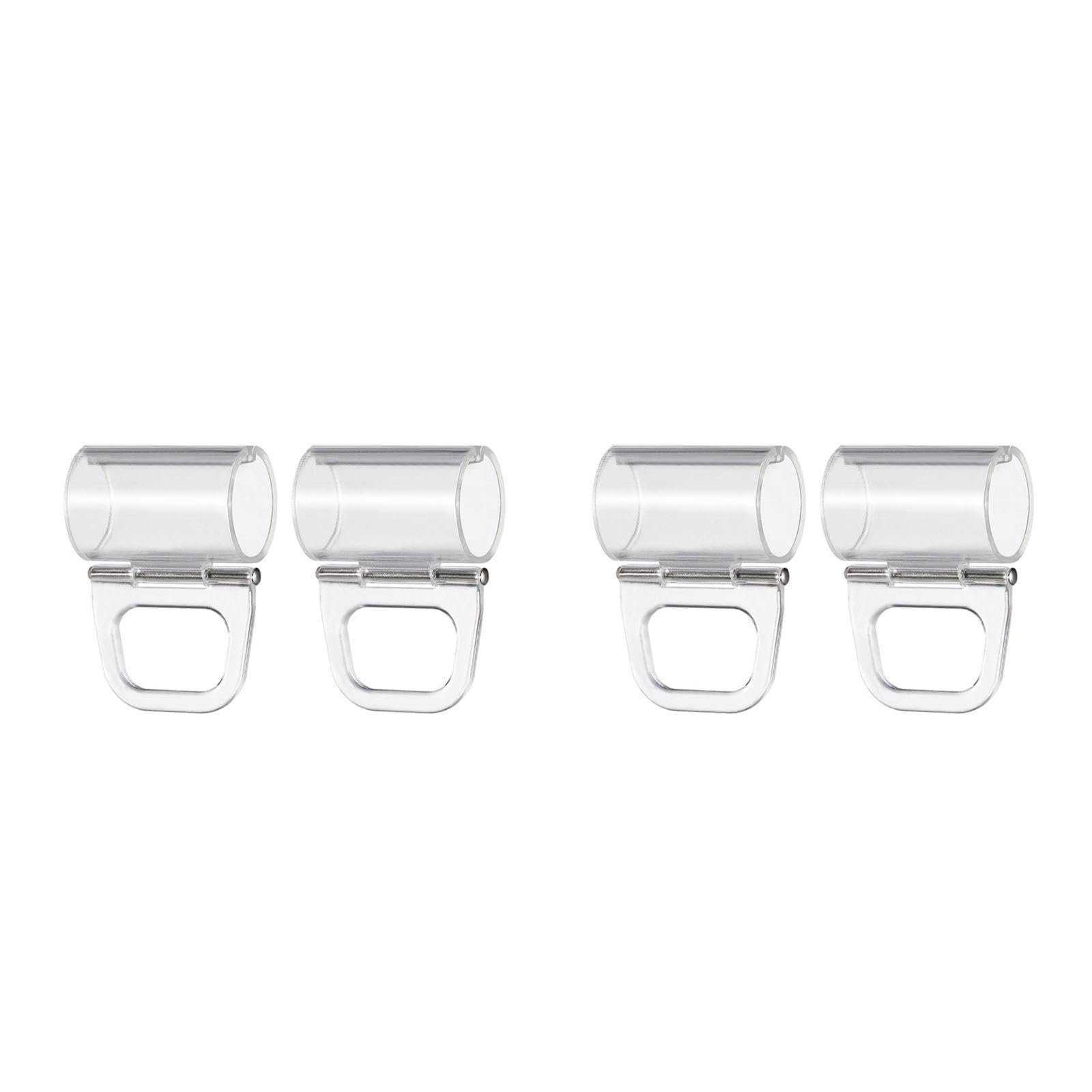 PRETYZOOM Cordless Roller Shade Pull Clips 4-Pack Transparent Plastic Lifting Clamps for Window Blinds Easy Installation Invisible Design for Home Office