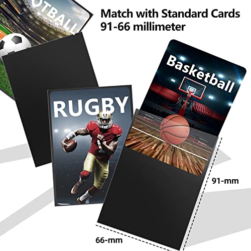 Mlikero 500 Counts Black Card Sleeves, Matte Card Sleeves Deck Card Protectors, Trading Card Sleeves Fit For Mtg, Baseball Cards, Sports Cards, Game Cards thumb #1