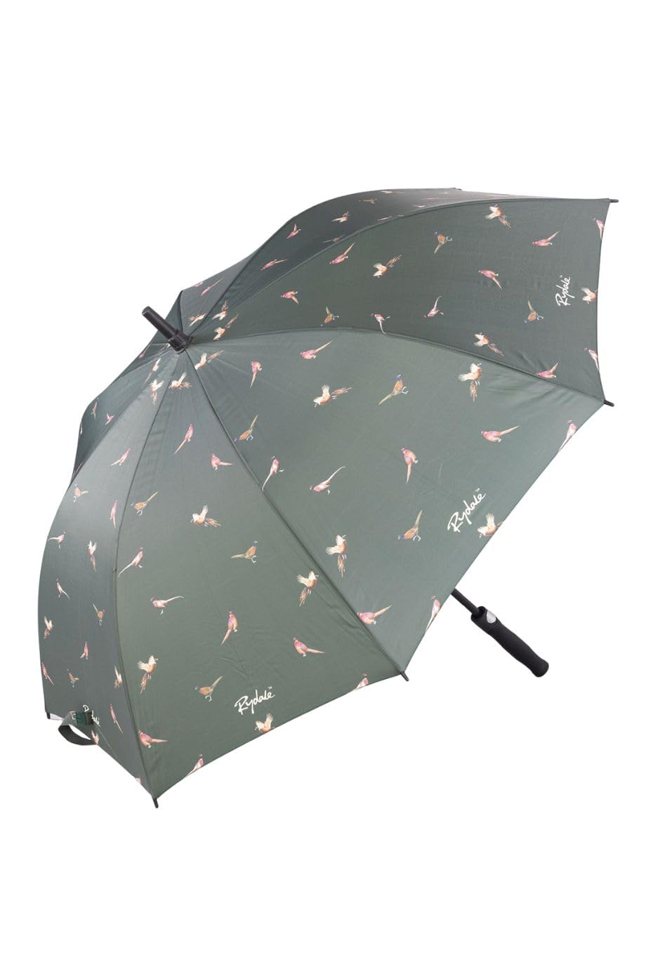Rydale Large Golf Umbrella Country Designs Pheasant Polka Dot Plain Purple Navy Brolly (Multi Pheasant Olive)