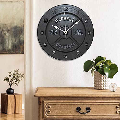 Reloj de pared rústico de madera 12 pulg silencioso vintage miniatura 3