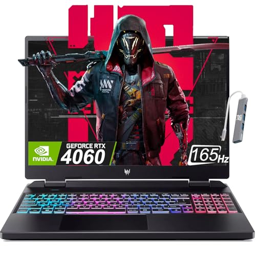acer Latest Predator Neo 16 Gaming Laptop (16' FHD+ 165Hz, Intel Core i7-13650HX ( i9-11800H), 64GB RAM, 2TB SSD, NVIDIA RTX 4060 8GB) 4-Zone RGB Backlit Keyboard, Webcam, Win11 Home, Black