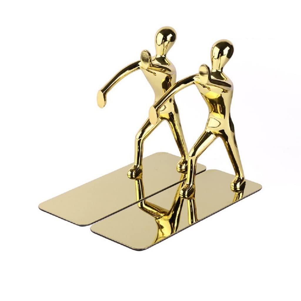 Organizer FüR BüCherregal Buch endet Heavy Duty Bookends Nonskid Book End Art Bookend, Metallbuch for Regale, Bücher Unterstützung for, 1 Paar Bücherhalter(B)