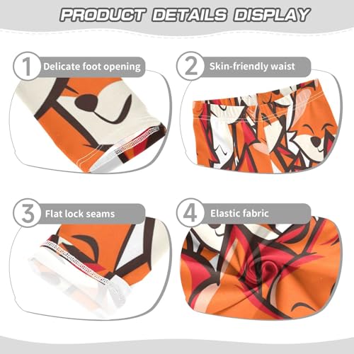 Toddler Girls Leggings Printed Yoga Pants Leggings Smile Fox for Kids3