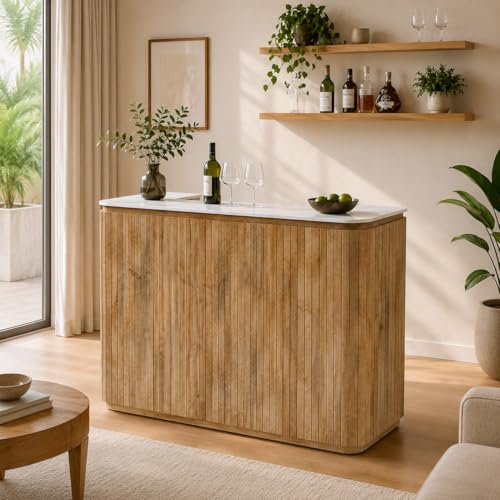 Image of The Attic Jalsa Bar Cabinet, Natural Finish