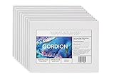Gordion Malkarton Set, 10er Packung, 280 g/m² Leinwandstoff aus Baumwolle, geeignet für Acyrl-, Öl-, und Gouachefarben (13x18cm)