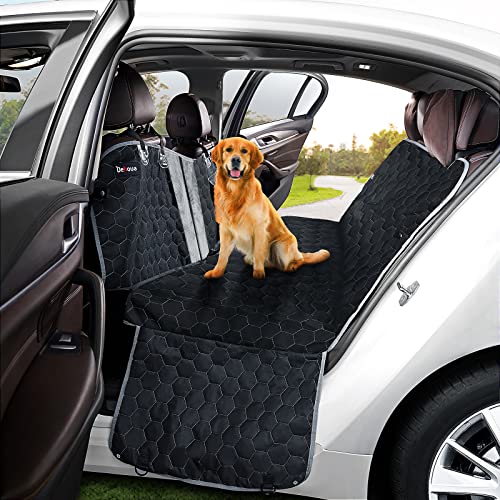 Dehoua Dog Car Seat Cover for Back Seat, 100% Waterproof Pet Back Seat Cover Hammock , Dog Backseat Cover with Mesh…