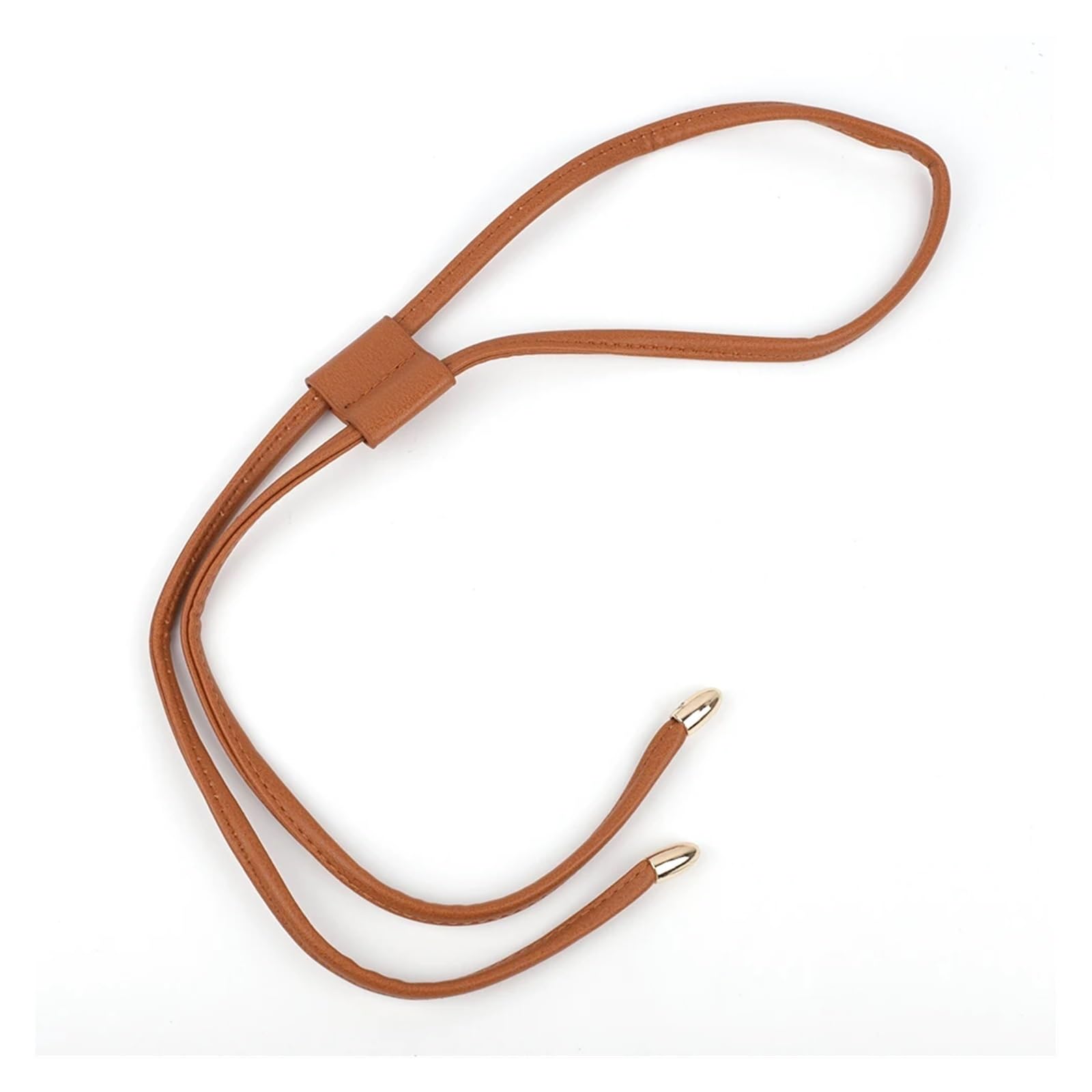 Lyhydma Women's Tan-Gold Drawstring Cord Bucket Bag Drawstring Detachable Pu Leather Strap Diy Replacement Rope Backpack Beam Pocket Purse Accessories(Tan-Gold)