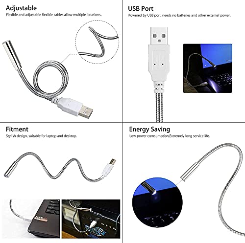 Image of BKN Metal Flexible USB LED Night Light Desk Lamp for Laptop Desktop PC Powerbank Keyboard Help Light Children Eye Protection
