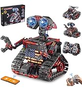 VEPOWER Technik Roboter Kinder Bauspielzeug, 4 in 1 App & Fernsteuerung Wall-Roboter/Technik/Panz...